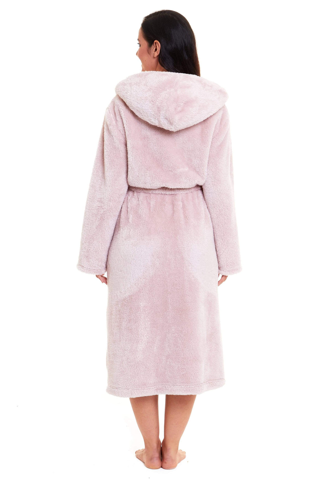 Daisy Dreamer Women's Fleece Hooded Robe Snuggle Touch Velvet-Soft Loungewear UK Sizes